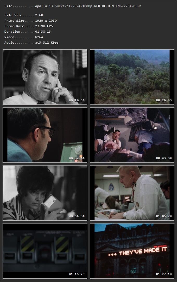 Apollo 13: Survival (2024) Hindi Dual Audio HDRip 1080p – 720p – 480p