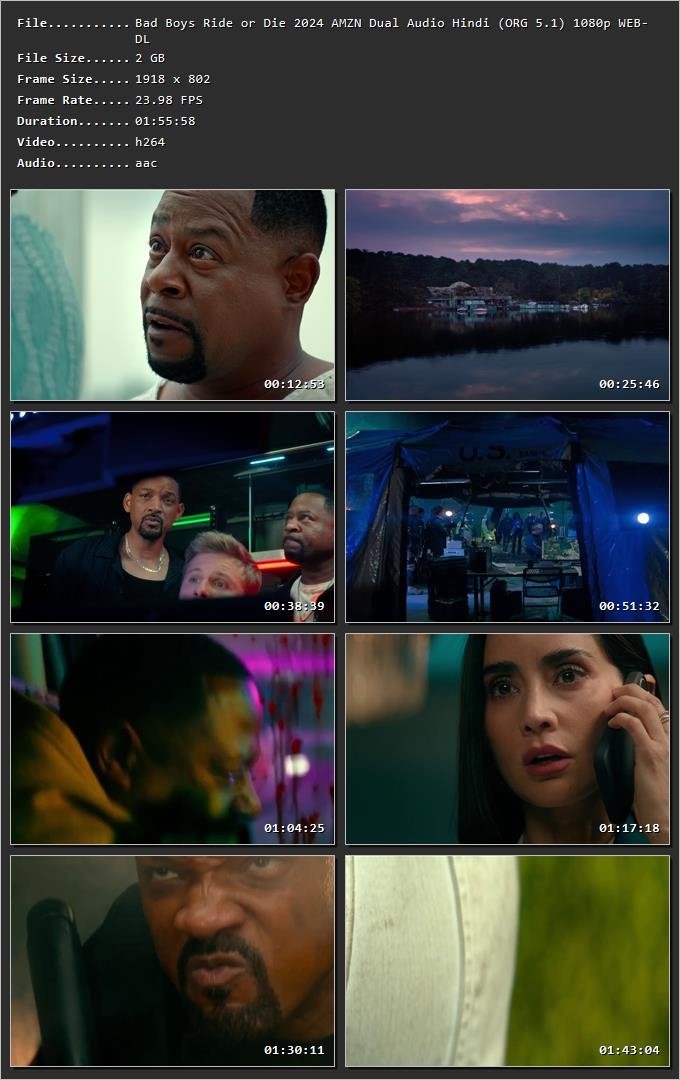 Bad Boys: Ride or Die 2024 Hindi Dual Audio HDRip 1080p – 720p – 480p