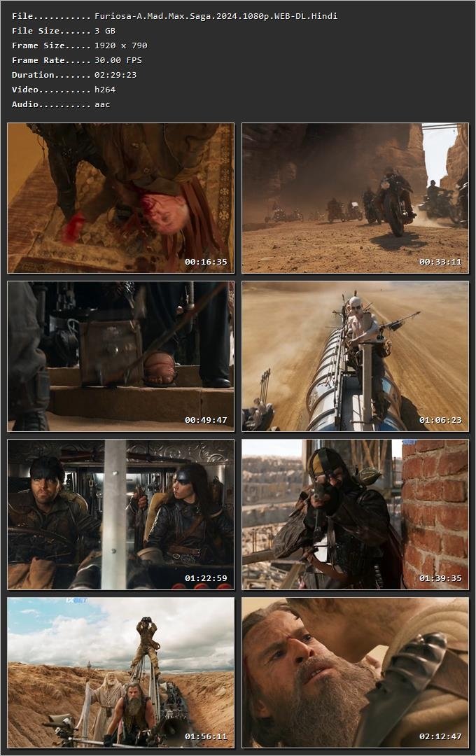 Furiosa: A Mad Max Saga 2024 Hindi (ORG) HDRip 720p – 480p – 1080p