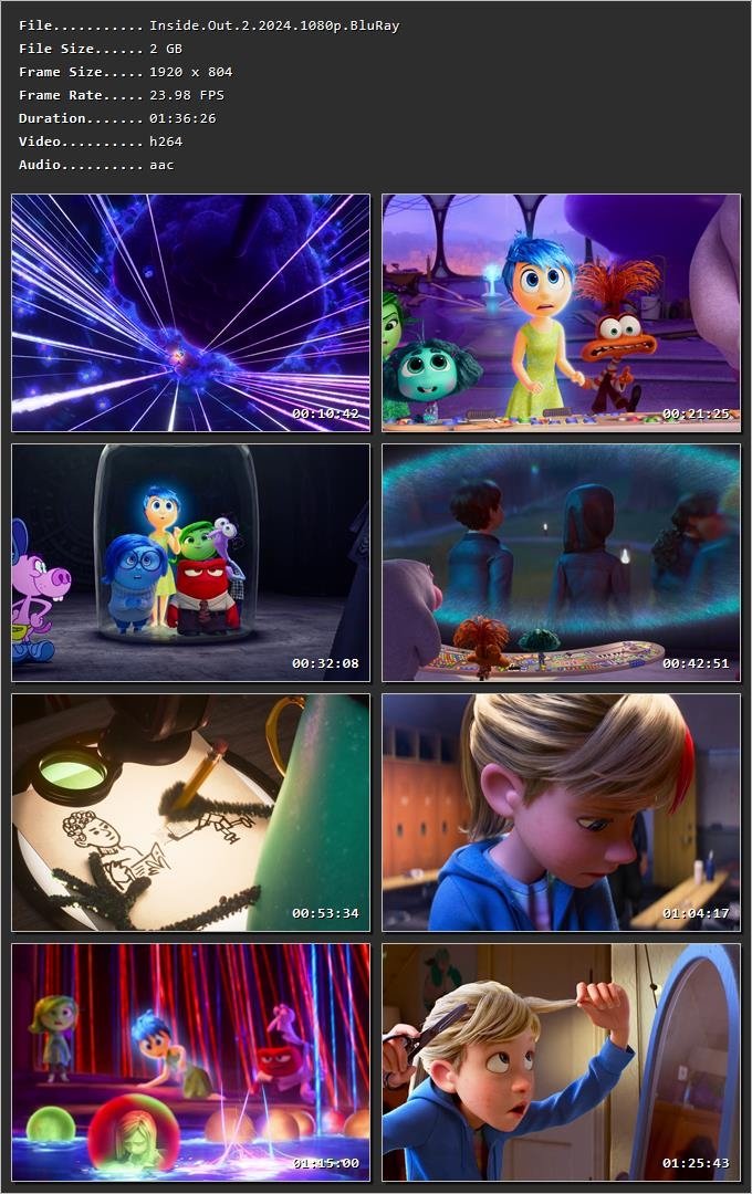 Inside Out 2 2024 Hindi BluRay 720p – 480p – 1080p