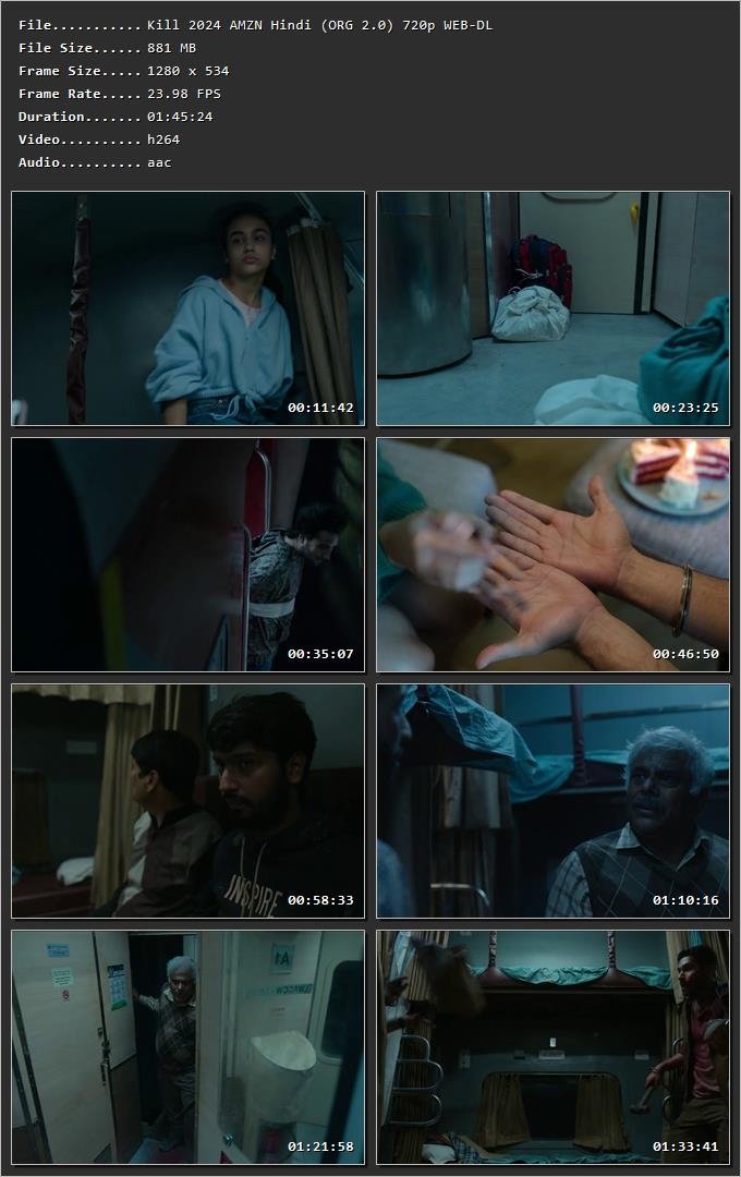 Kill 2024 Hindi (Org) HDRip 720p – 480p – 1080p