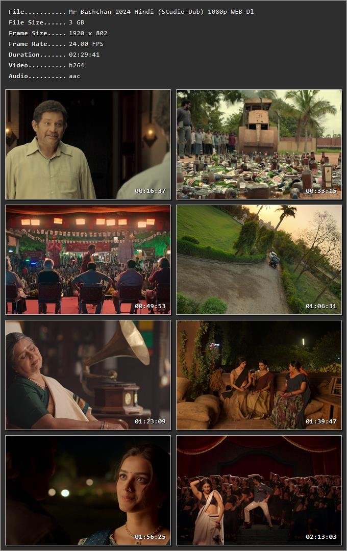 Mr Bachchan 2024 Hindi (Studio-Dub) HDRip 720p – 480p – 1080p
