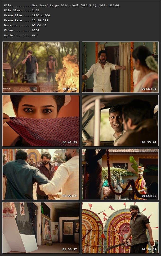 Naa Saami Ranga 2024 Hindi HDRip 720p – 480p – 1080p