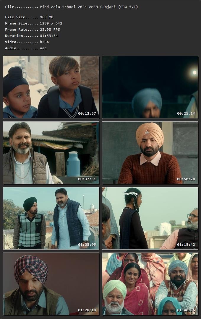 Pind Aala School 2024 Punjabi HDRip 720p – 480p – 1080p