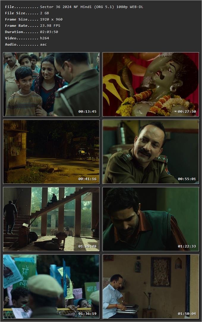 Sector 36 2024 Hindi HDRip 720p – 480p – 1080p